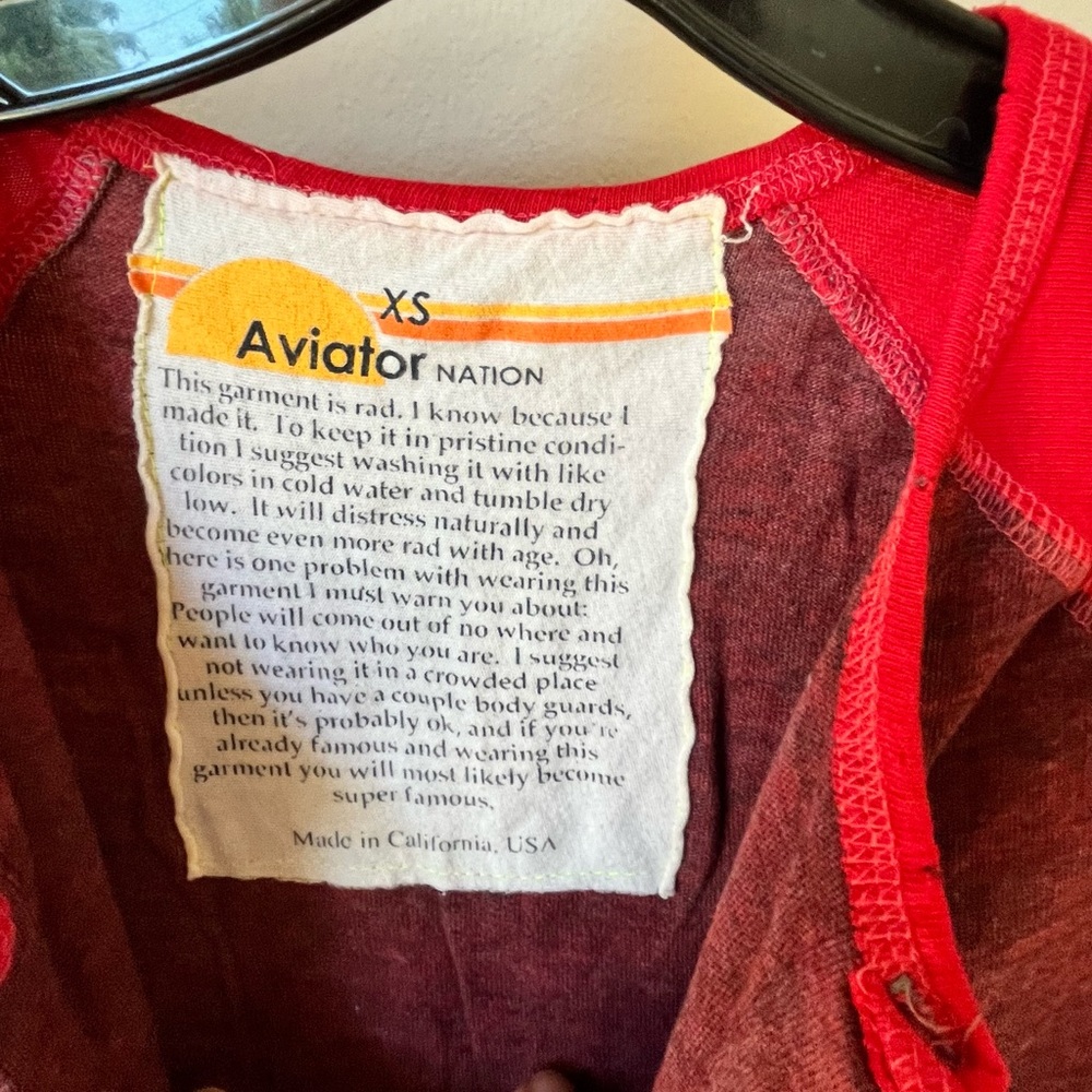 Aviator Nation Henley size XS - Picture 8 of 8